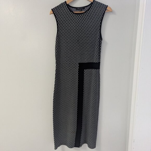 Judith & Charles Black & White Knit Dress and Zip Jacket / Cardigan Set - Picture 4 of 10